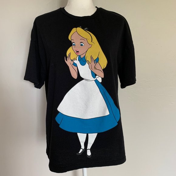 Zara Tops - Zara Alice in Wonderland Black Shirt
